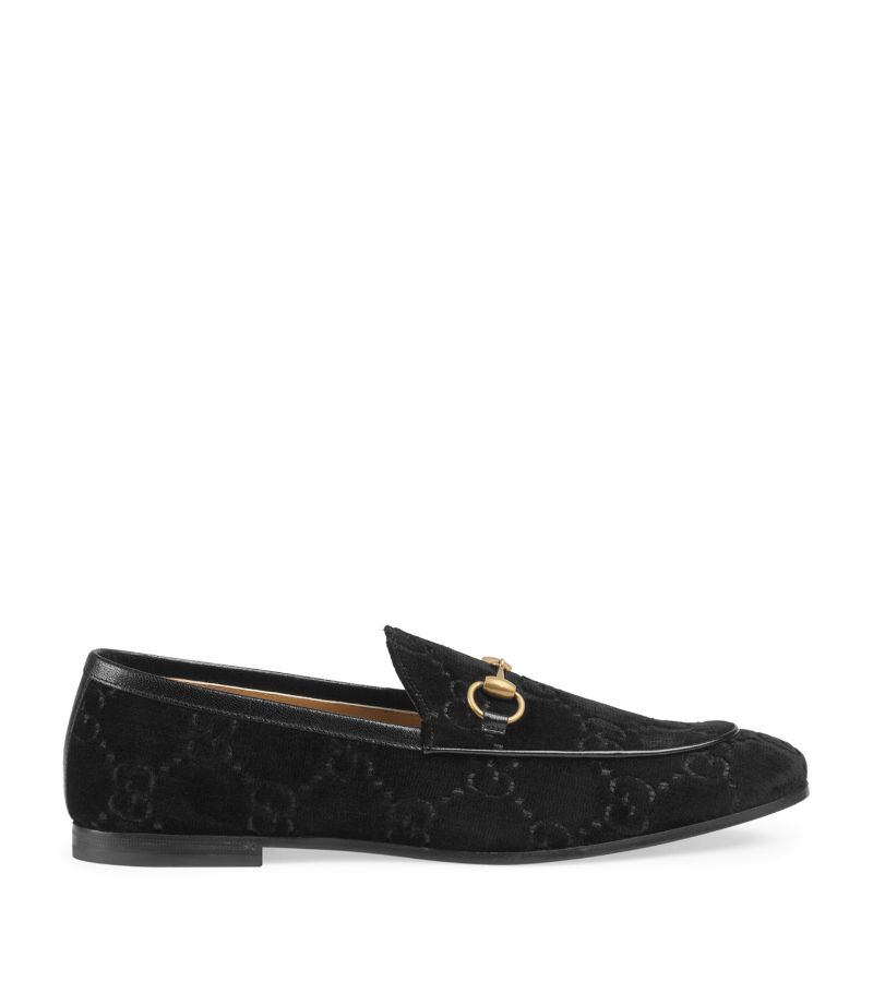 Gucci Gucci Velvet Jordaan Gg Loafers