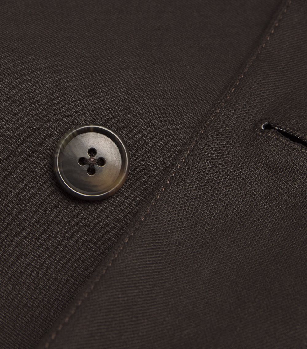 Commas Commas Linen-Blend Double-Breasted Jacket