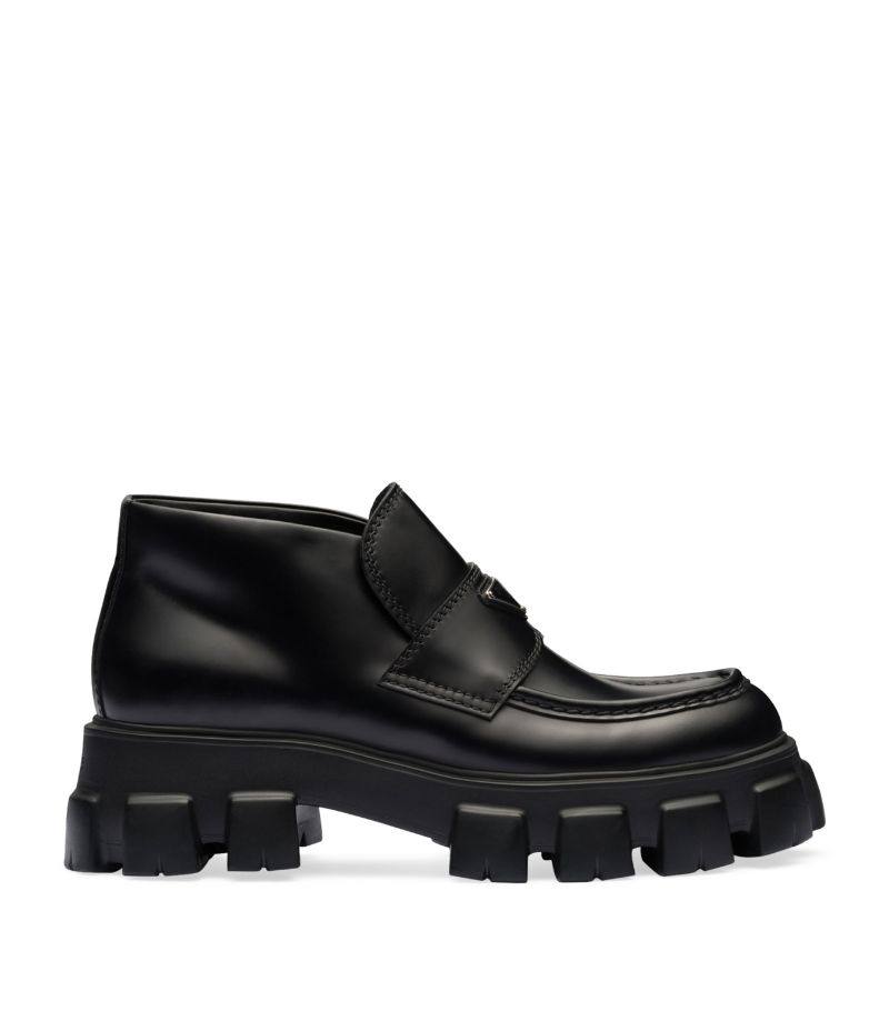 Prada Prada Leather Monolith Loafers