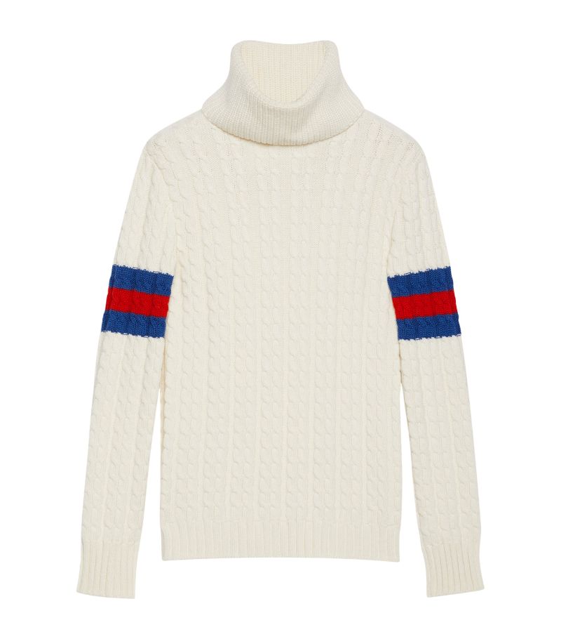 Gucci Gucci Wool-Cashmere Cable-Knit Sweater