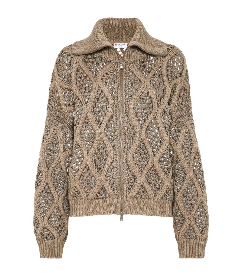 Brunello Cucinelli Brunello Cucinelli Cashmere Cable-Knit Cardigan