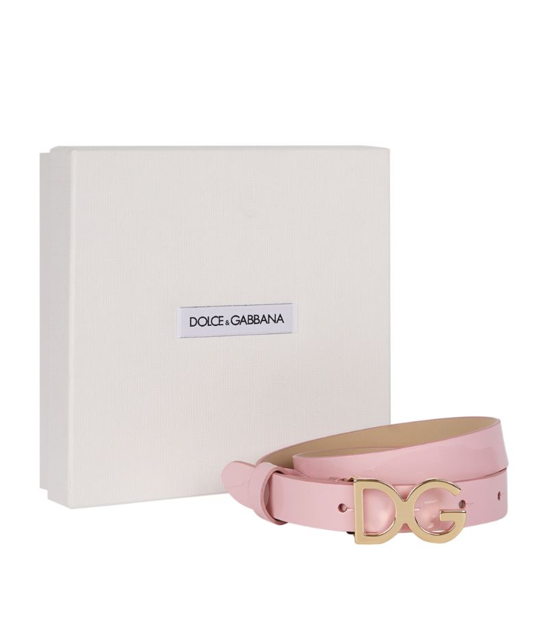 Dolce & Gabbana Dolce & Gabbana Kids Logo Leather Belt