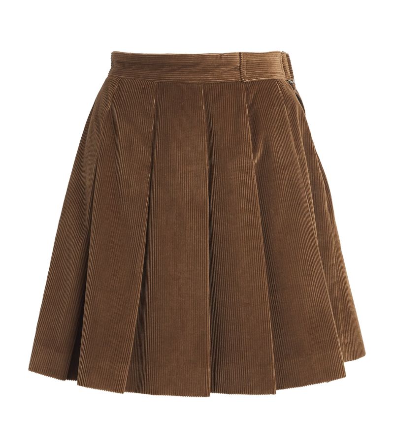 Weekend Max Mara Weekend Max Mara Corduroy Pleated Mini Skirt