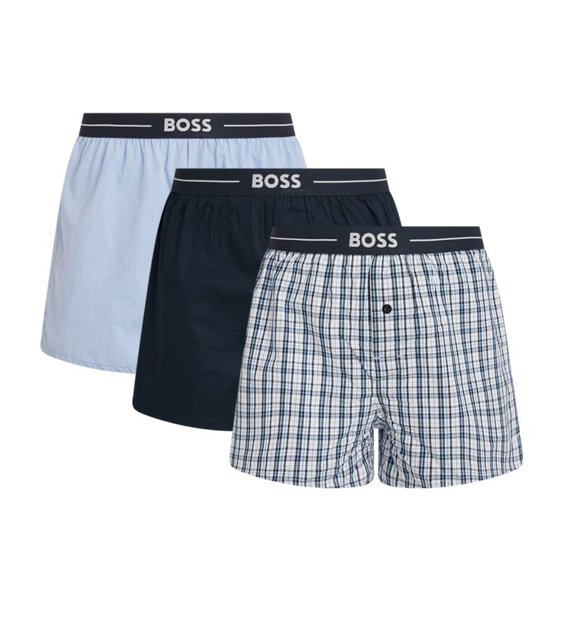 BOSS Boss Cotton Boxer Shorts (Pack Of 3)