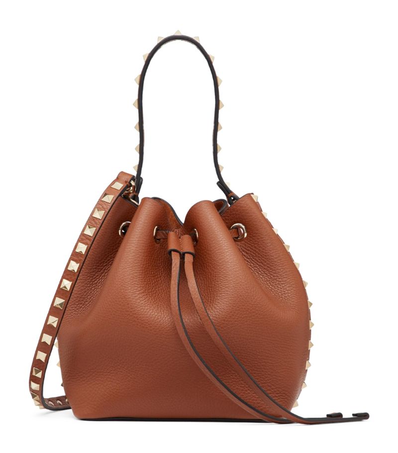 VALENTINO GARAVANI Valentino Garavani Leather Rockstud Bucket Bag