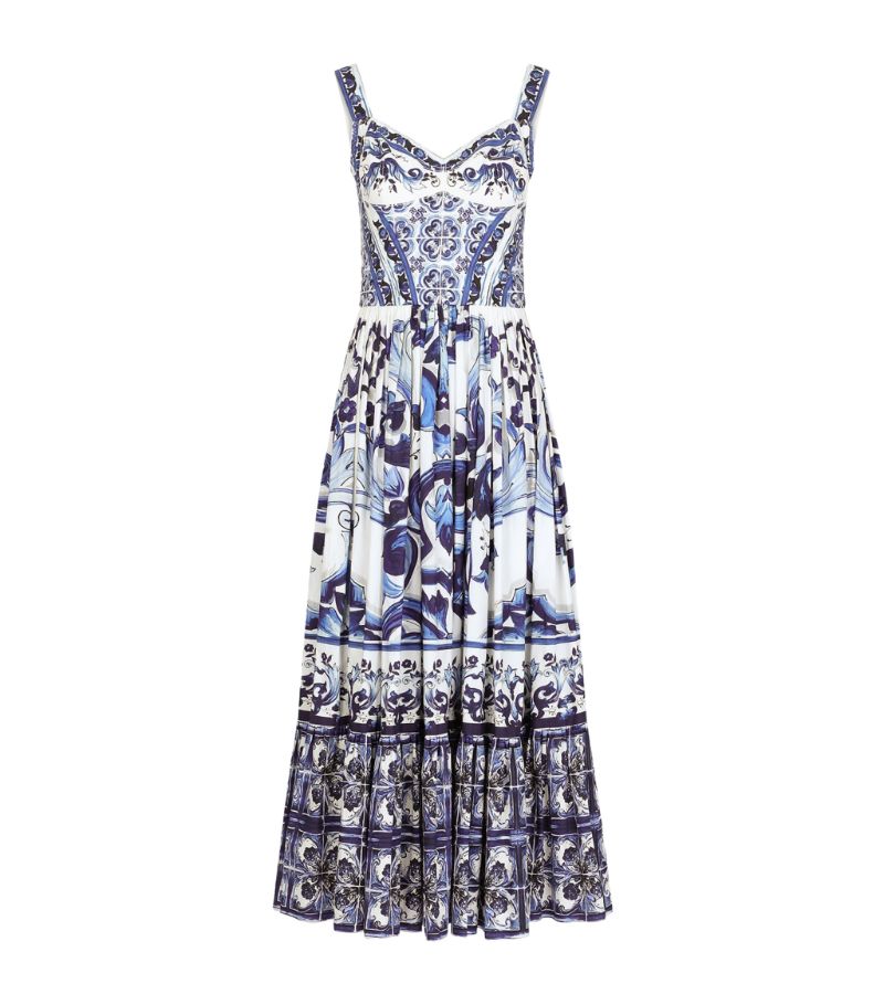 Dolce & Gabbana Dolce & Gabbana Bustier Majolica Midi Dress