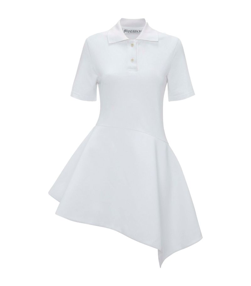 Jw Anderson Jw Anderson Asymmetric Polo Shirt Mini Dress