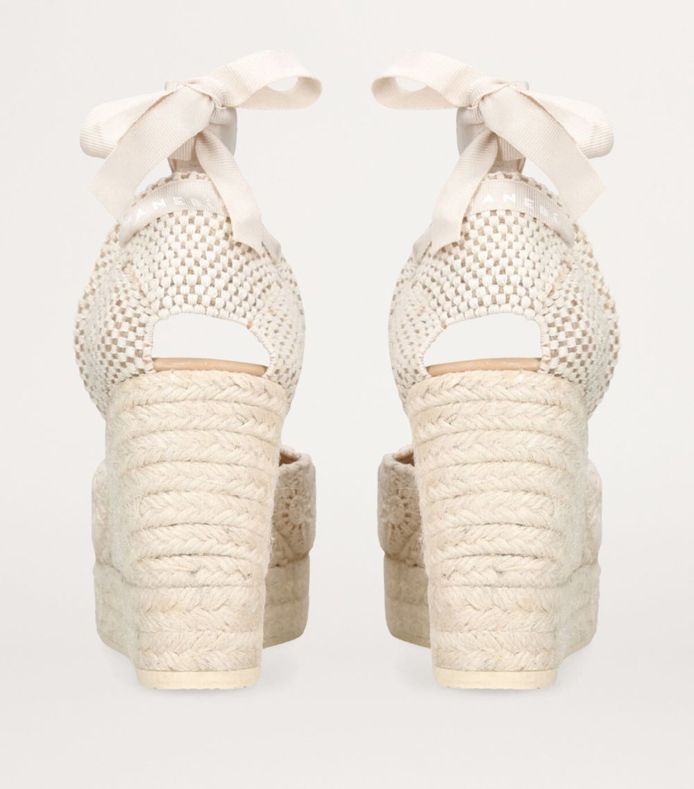 Manebi Manebi Cotton Yucatan Espadrille Wedge Sandals 100