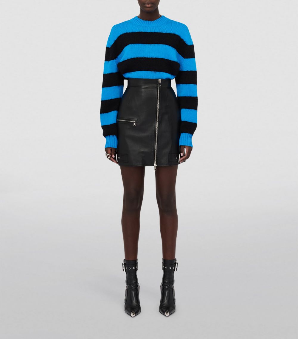 Alexander McQueen Alexander Mcqueen Leather Mini Skirt