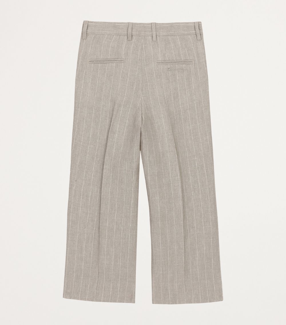 Dolce & Gabbana Dolce & Gabbana Kids Linen Striped Trousers (8-12+ Years)