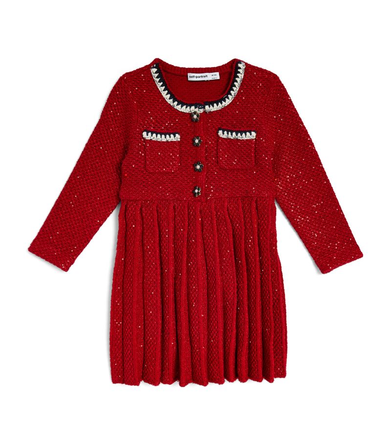 Self-Portrait Kids Self-Portrait Kids Long-Sleeve Knitted Dress (3-12 Years)