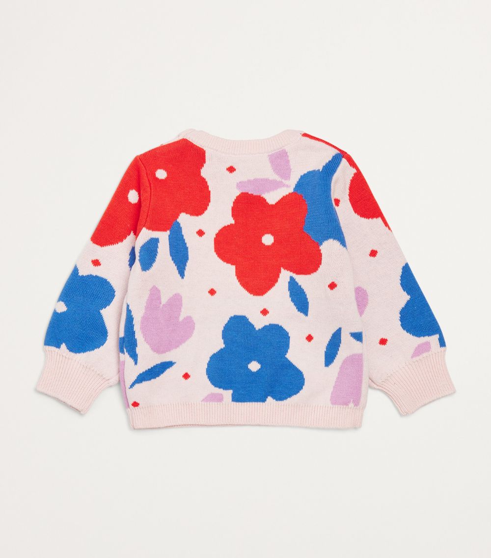 Carrément Beau Carrement Beau Cotton Floral Sweater (12 Months)