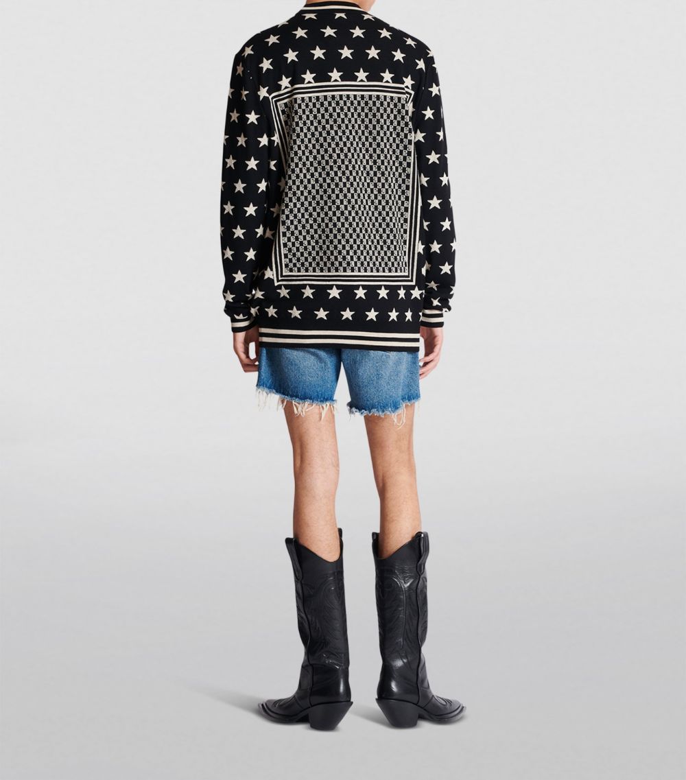 Balmain Balmain Mini Monogram Stars Sweater