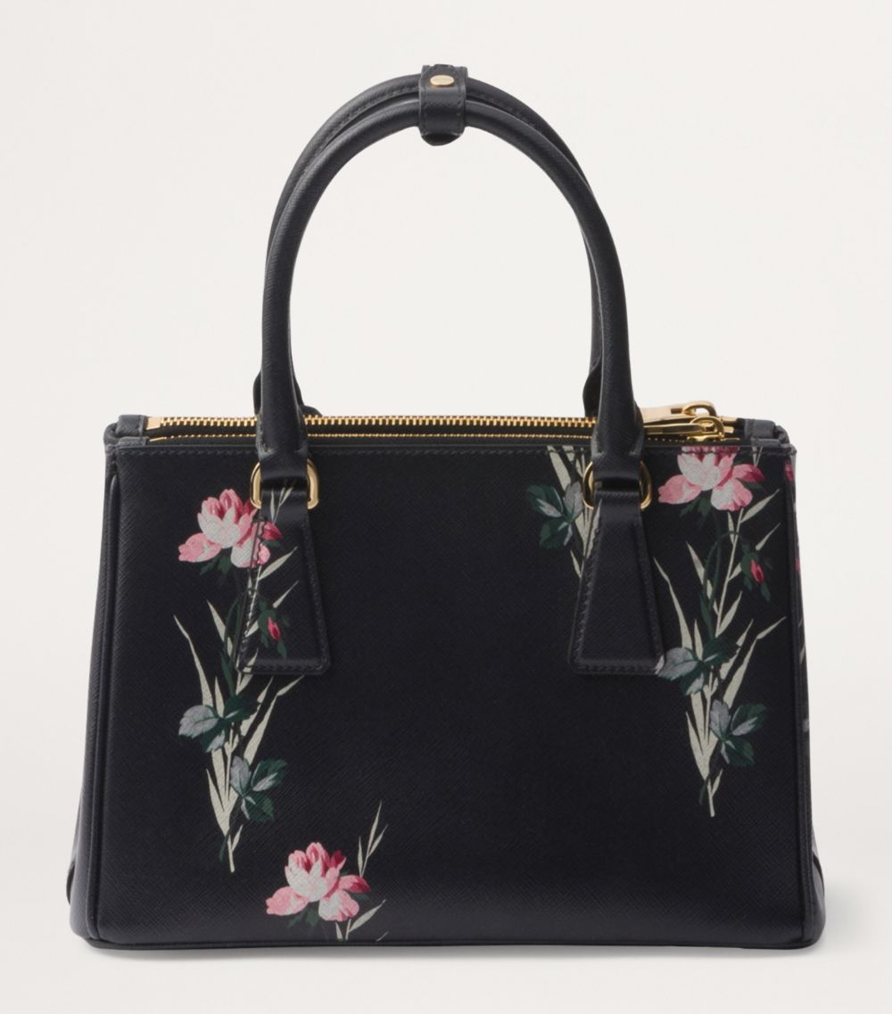 Prada Prada Small Leather Floral Galleria Top-Handle Bag