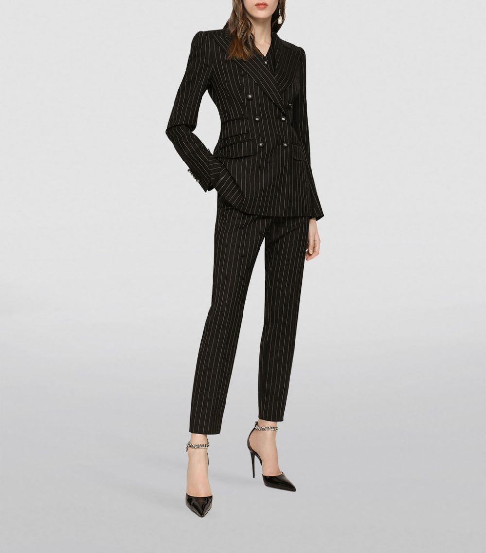 Dolce & Gabbana Dolce & Gabbana Wool-Blend Pinstripe Blazer