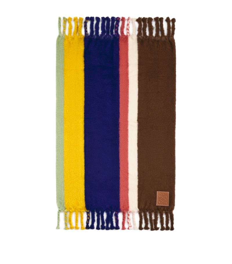 Loewe LOEWE Wool-Rich Striped Blanket (130cm x 200cm)