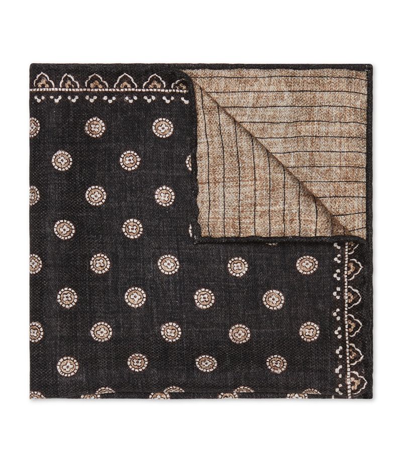 Brunello Cucinelli Brunello Cucinelli Silk Printed Pocket Square