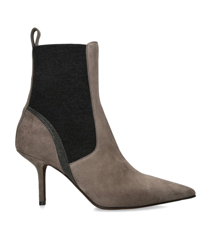 Brunello Cucinelli Brunello Cucinelli Suede Heeled Boots