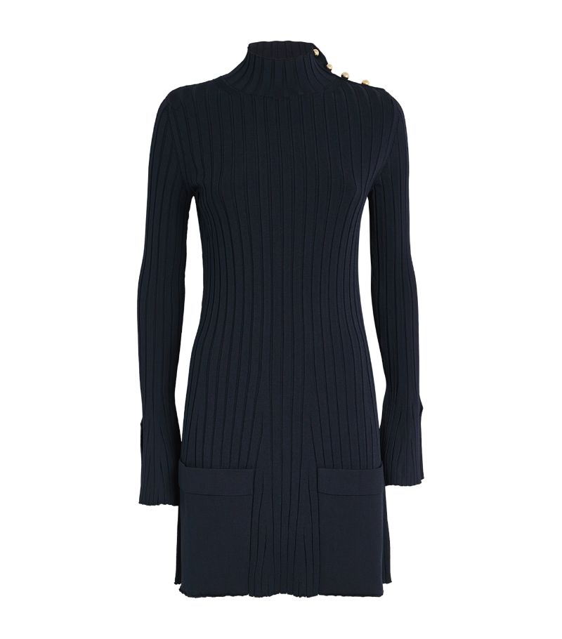 Stella McCartney Stella Mccartney Ribbed Knit Mini Dress