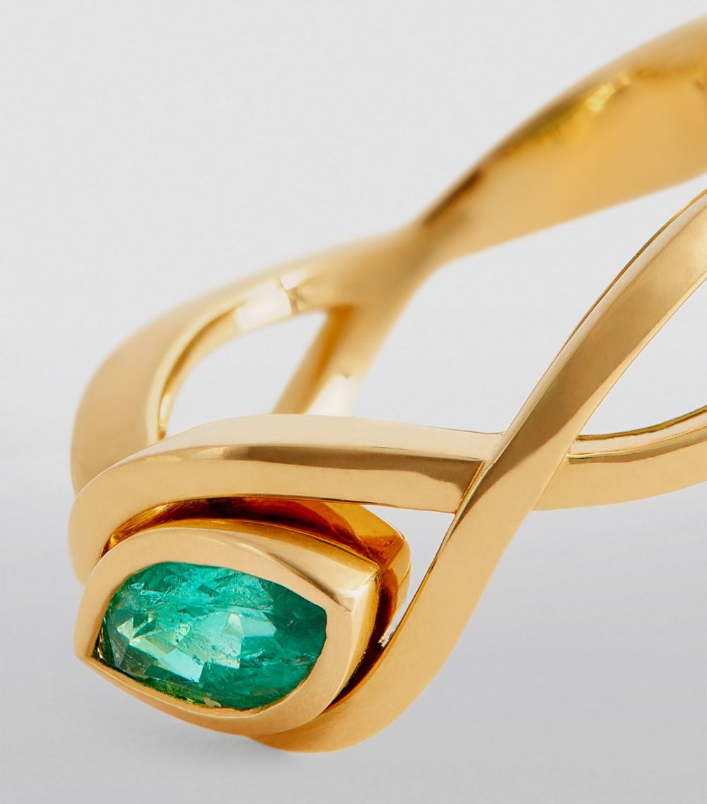 Shay Shay Yellow Gold And Emerald Marquise Ring