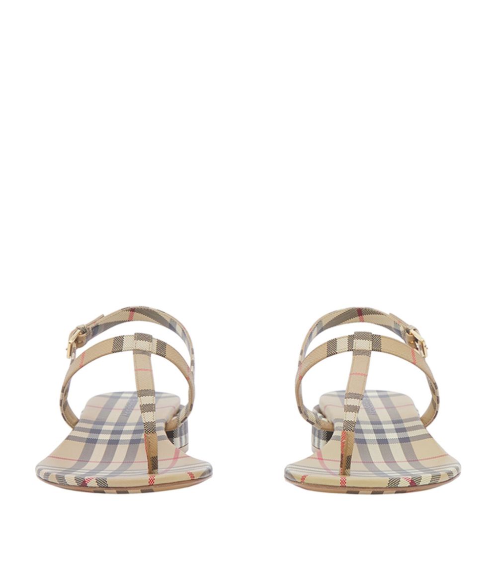 Burberry Burberry Leather Vintage Check Sandals