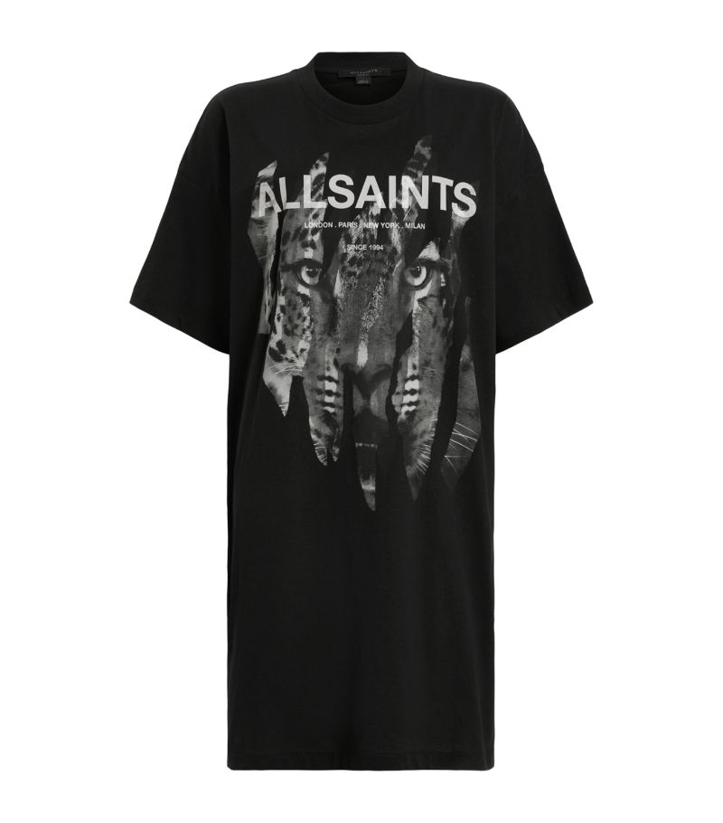 Allsaints Allsaints Leopard Print Riproar T-Shirt Dress