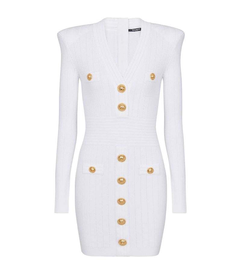 Balmain Balmain Long-Sleeve Knit Dress