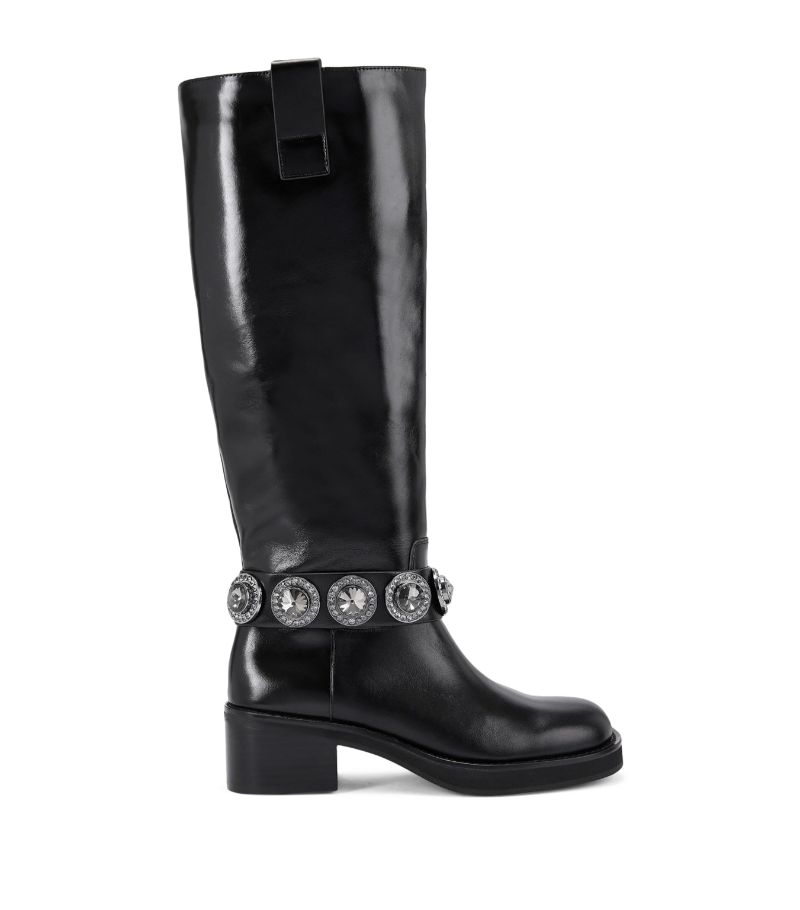 Kurt Geiger London Kurt Geiger London Leather Embellished Octavia Knee-High Boots 45