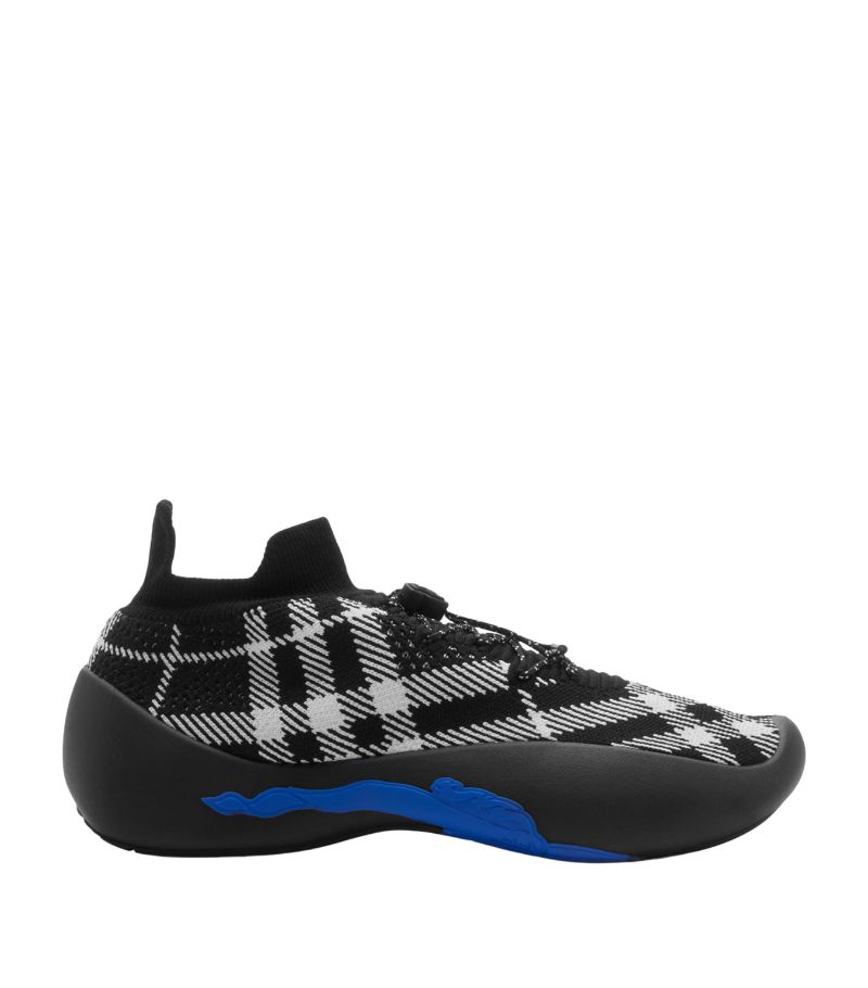 Burberry Burberry Check-Print Knit Neptune Sneakers