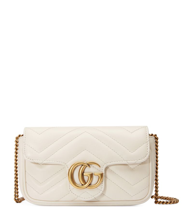 Gucci Gucci Super Mini Leather Marmont Matelassé Shoulder Bag