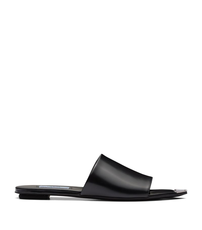 Prada Prada Brushed Leather Slides