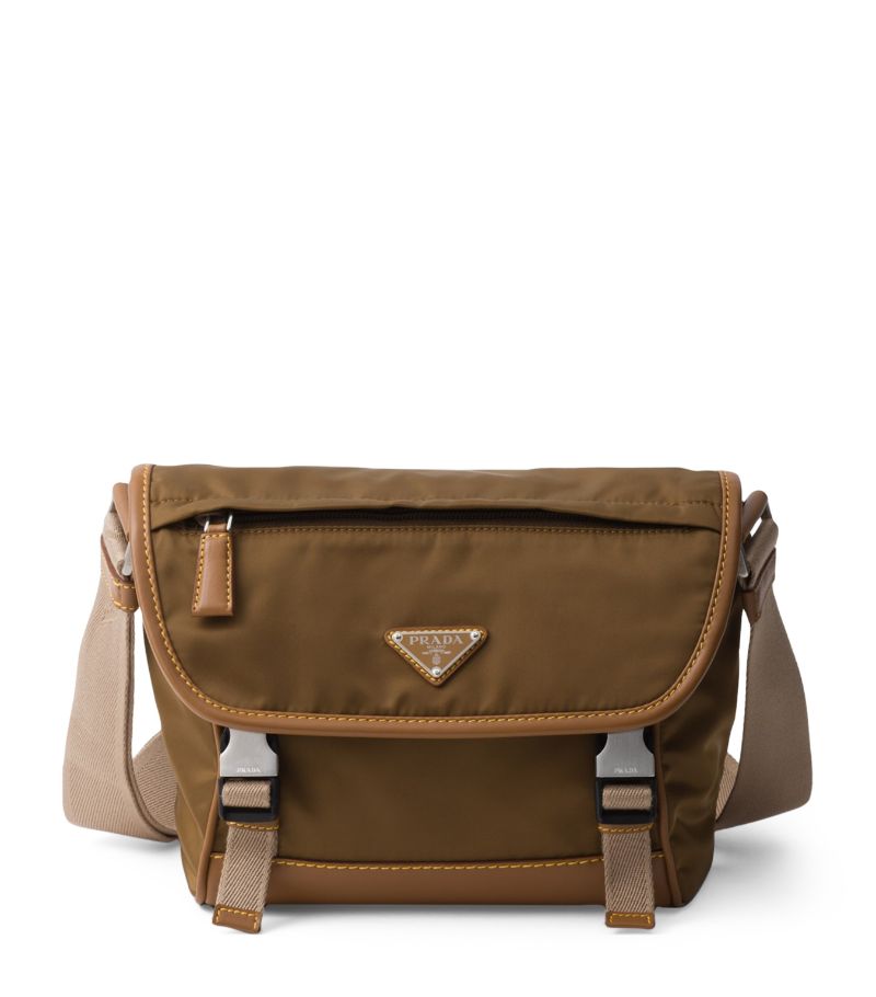 Prada Prada Re-Nylon And Leather Shoulder Bag