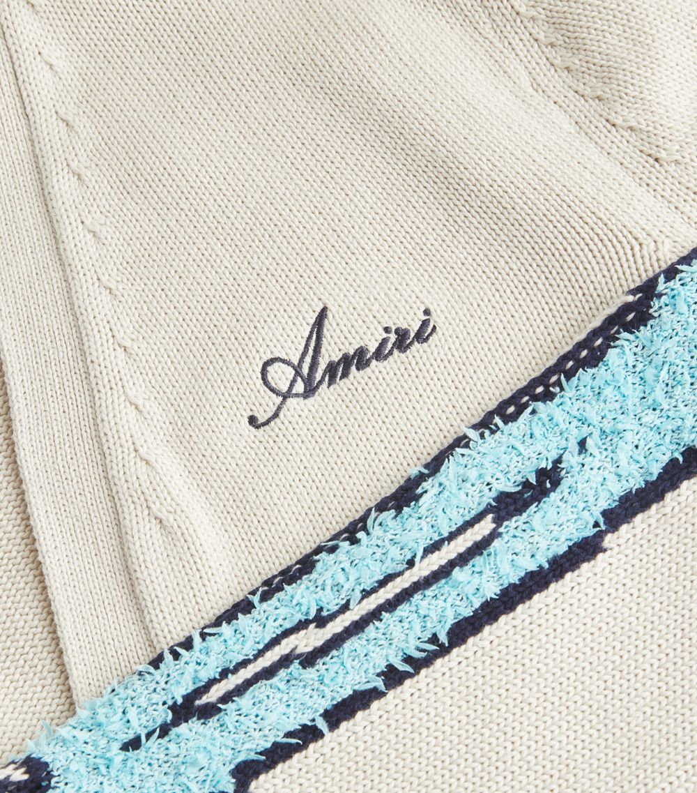 Amiri Amiri Cotton V-Neck Bones Cardigan