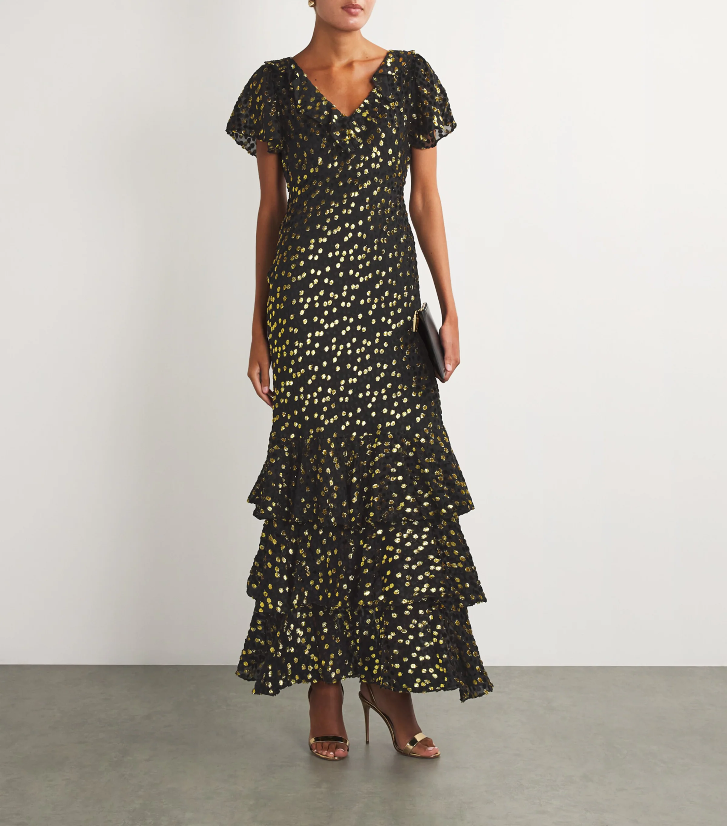  Rixo Polka-Dot Amelle Maxi Dress