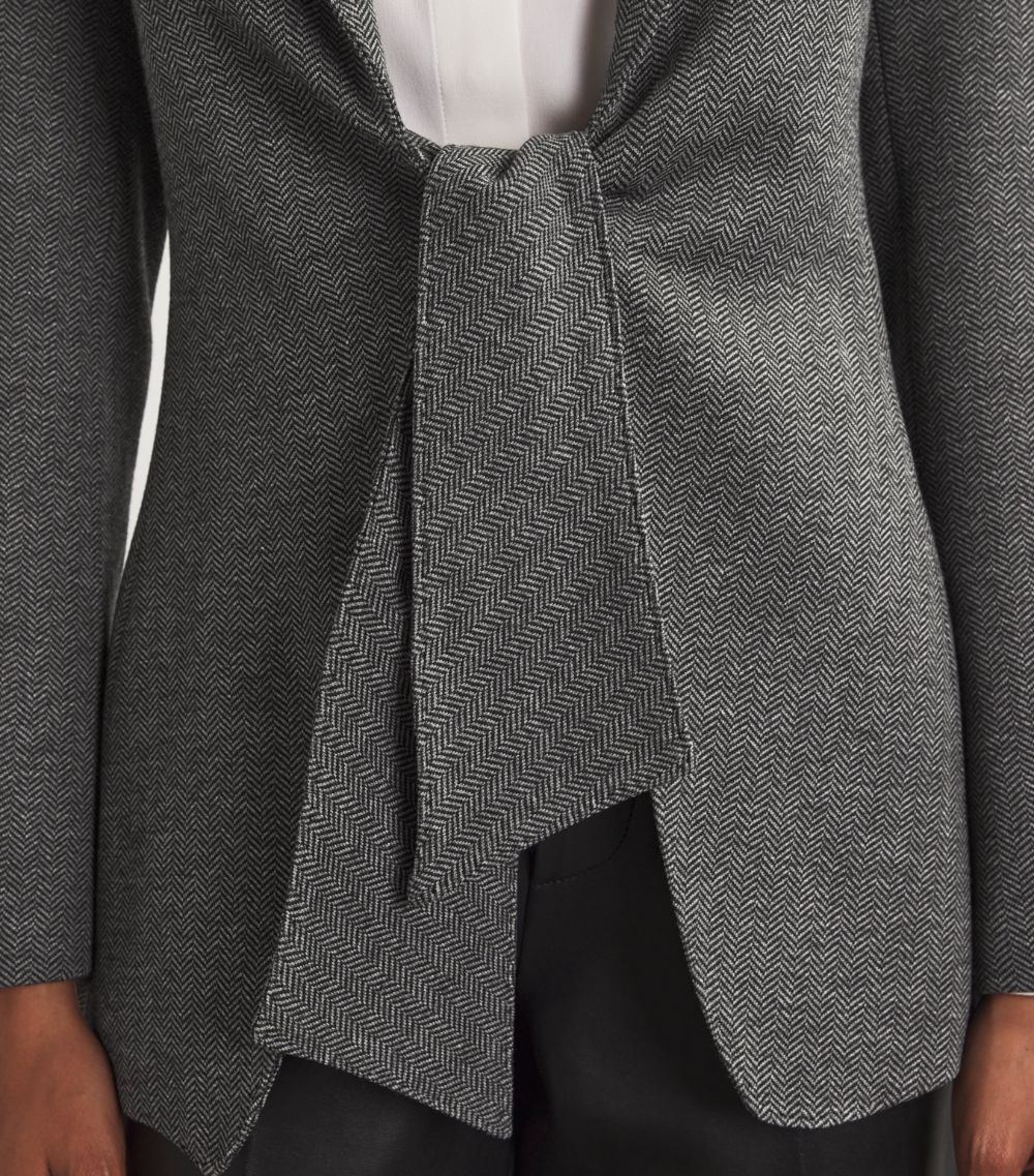 Max Mara Max Mara Wool-Blend Tie-Front Blazer