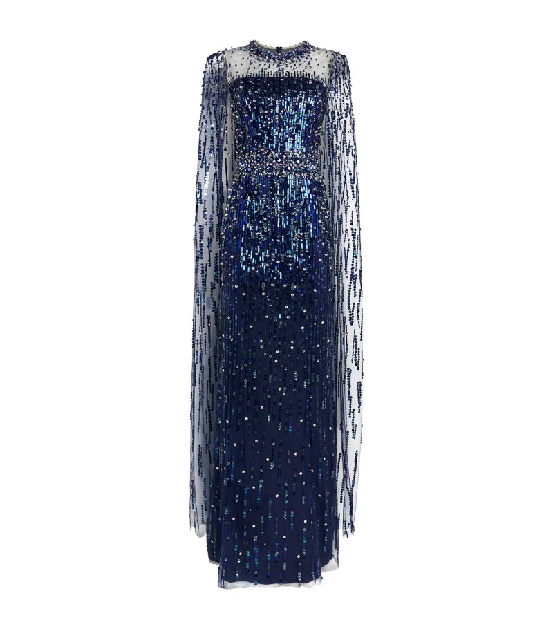 Jenny Packham Jenny Packham Sequin-Embellished Lux Gown