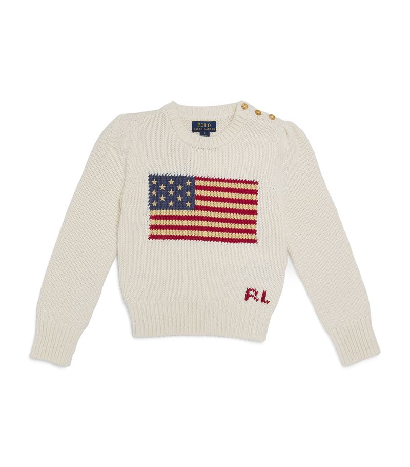 Ralph Lauren Kids Ralph Lauren Kids Cotton American Flag Sweater (3-7 Years)