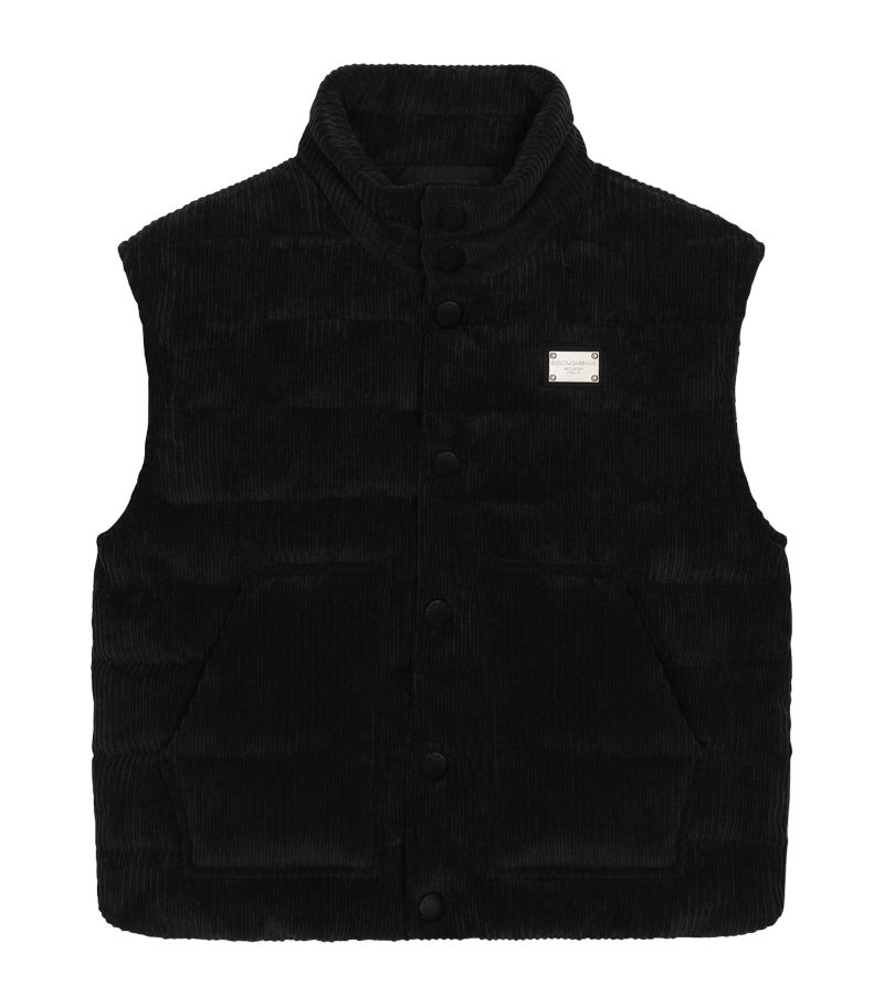 Dolce & Gabbana Dolce & Gabbana Kids Corduroy Padded Gilet (8-12+ Years)