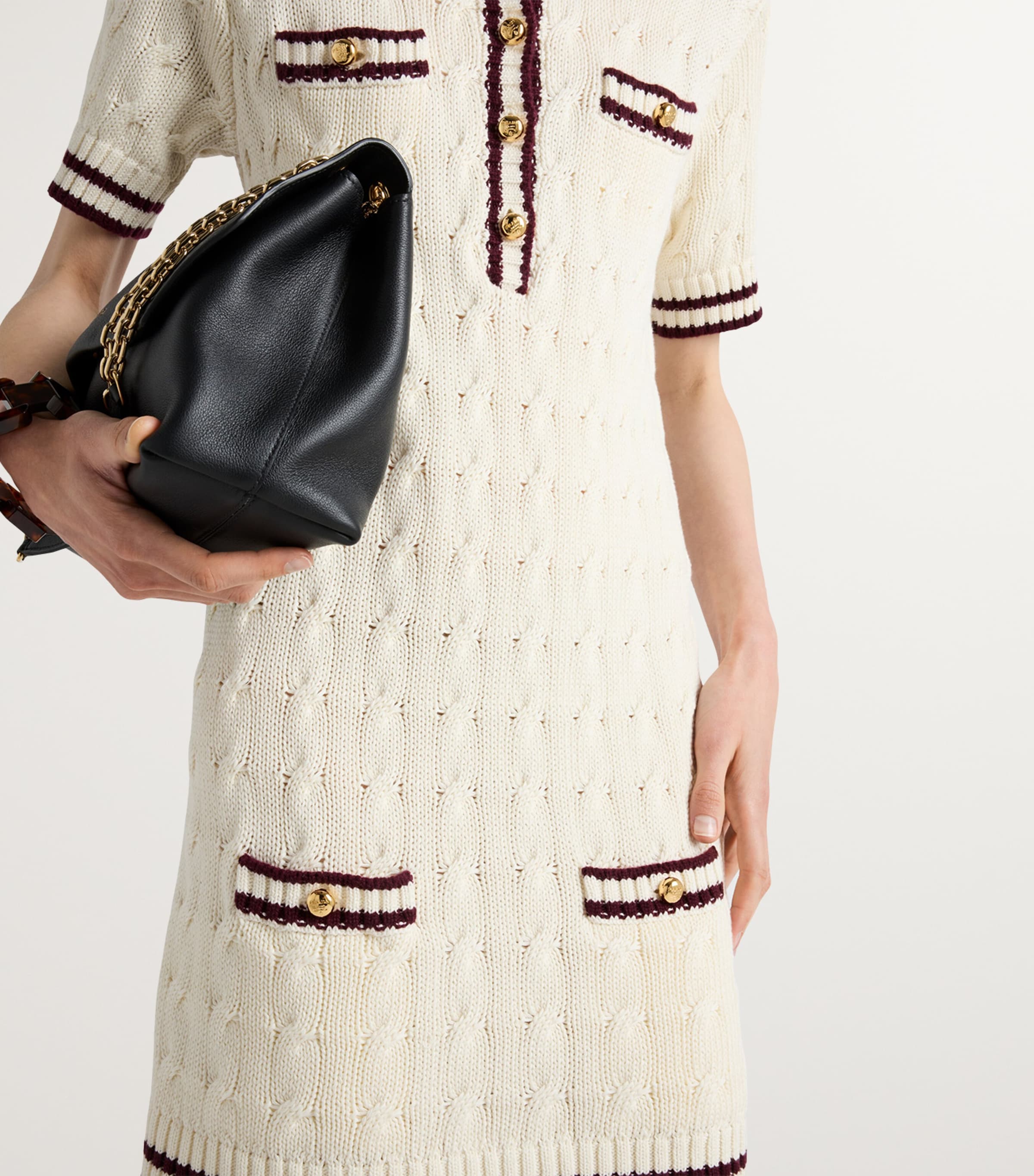 Prada Prada Cotton Cable-Knit Dress