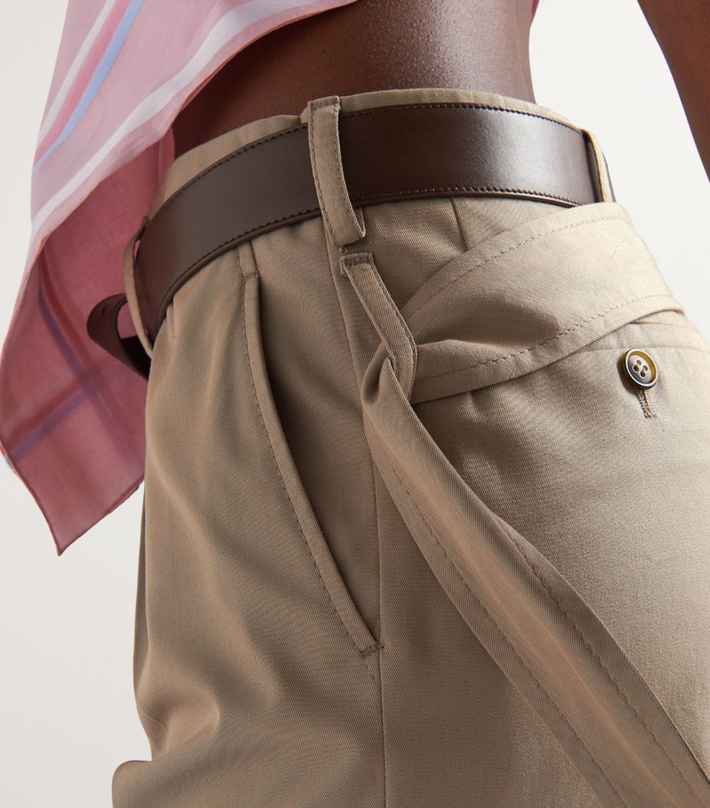 Prada Prada Cotton Belted Shorts