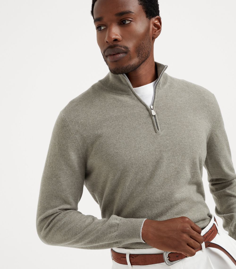 Brunello Cucinelli Brunello Cucinelli Cashmere Half-Zip Sweater