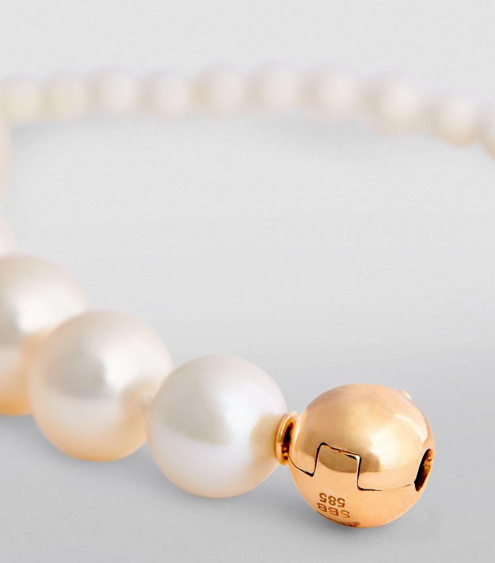 Sophie Bille Brahe Sophie Bille Brahe Yellow Gold And Pearl Peggy Bracelet