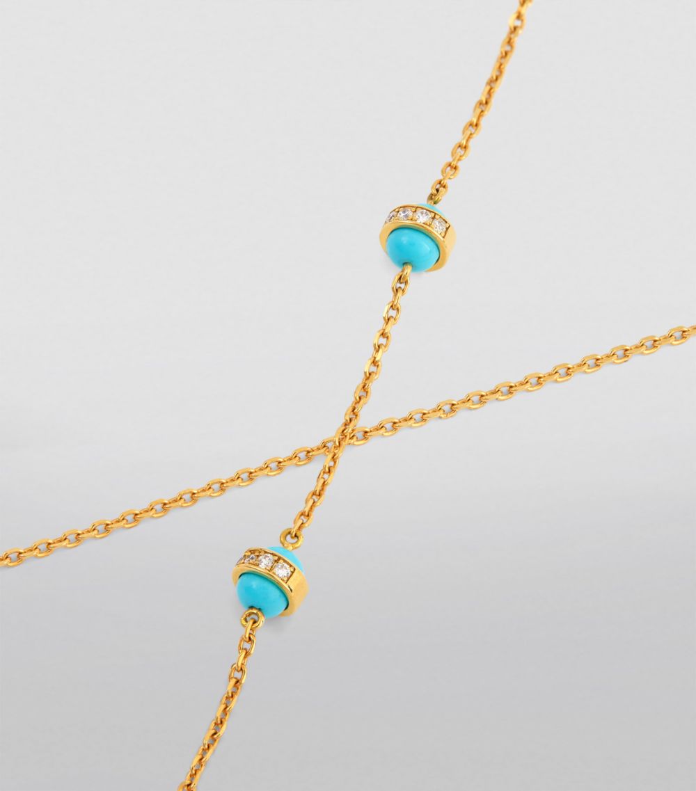 L'Atelier Nawbar L'Atelier Nawbar Yellow Gold And Diamond The 5 Dots Cobalt Necklace