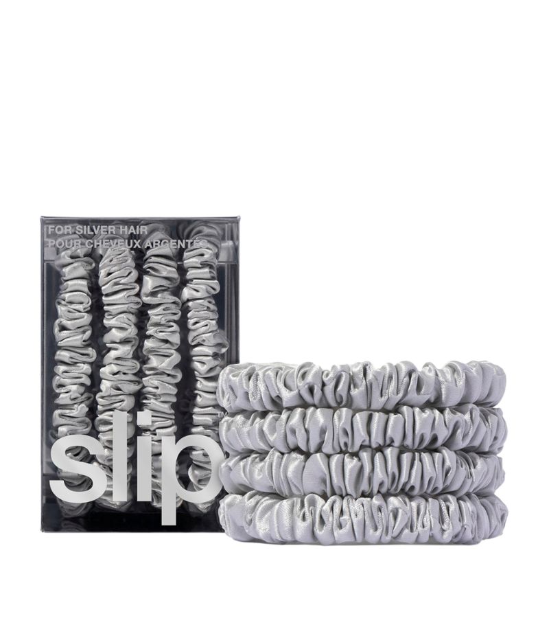 Slip Slip Pure Silk Skinny Scrunchies (Set Of 4)