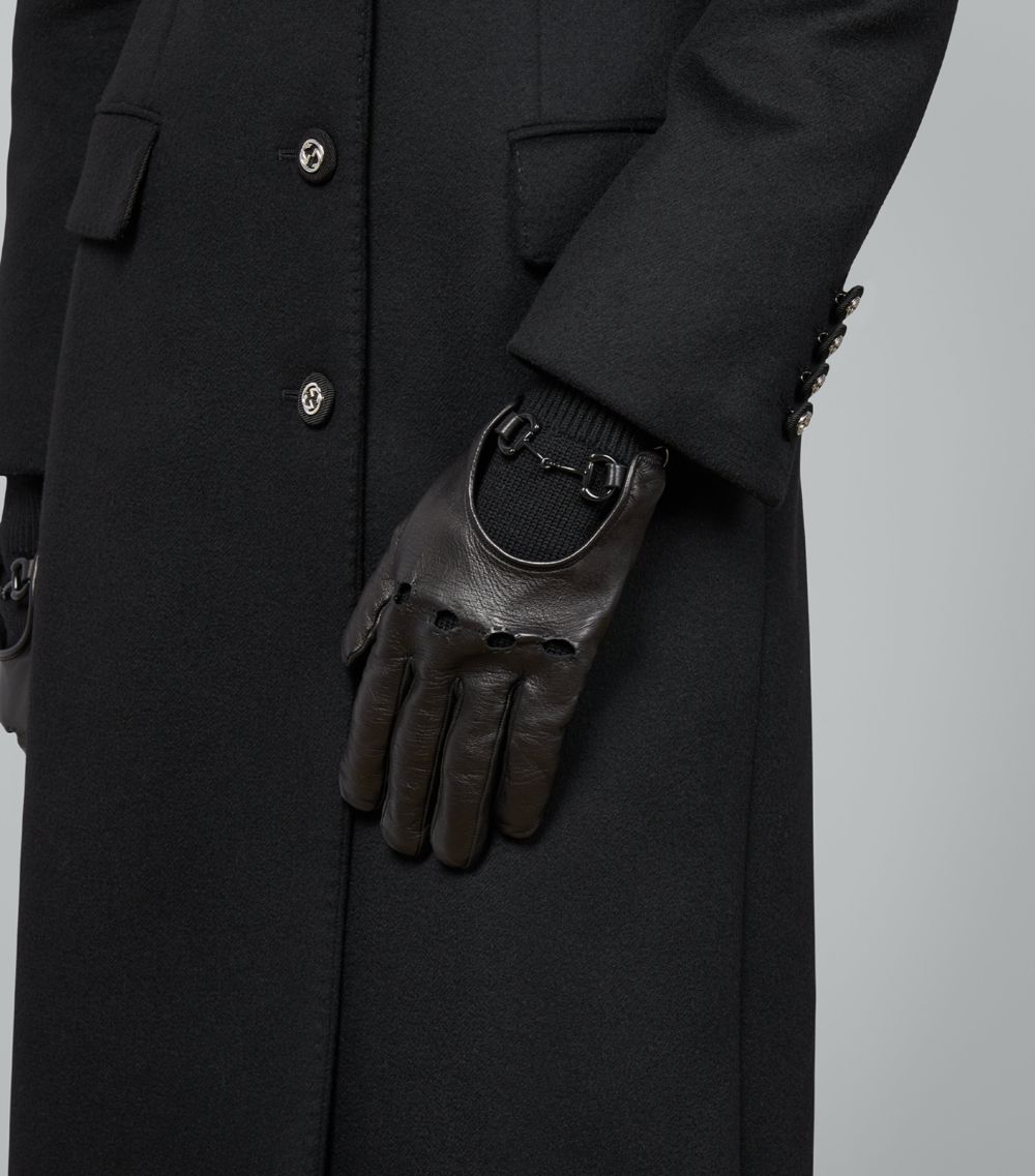 Gucci Gucci Leather Horsebit Gloves