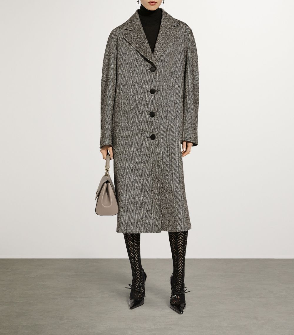 Dolce & Gabbana Dolce & Gabbana Herringbone Wool-Blend Coat