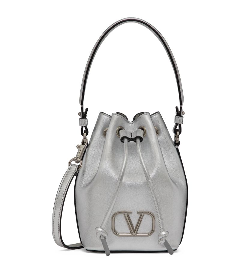 VALENTINO GARAVANI Valentino Garavani Leather Vlogo Bucket Bag