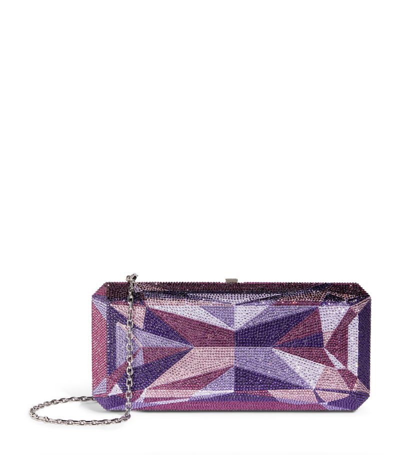 Judith Leiber Judith Leiber Rectangle Amethyst Clutch Bag