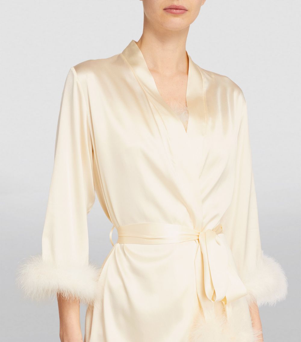 Gilda & Pearl Gilda & Pearl Silk Celeste Short Robe