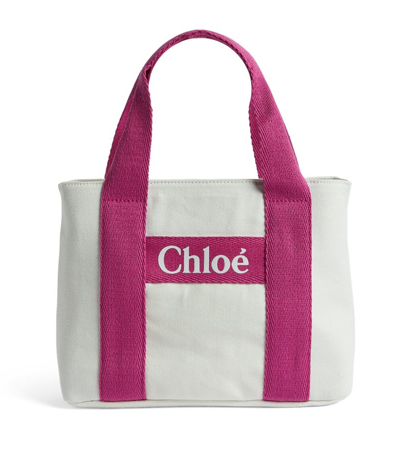 Chloé Kids Chloé Kids Canvas Logo Shoulder Bag